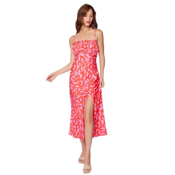 NEW-NWT Lost + Wander Rep Top Pink Midi Dress Size S - Picture 2 of 10